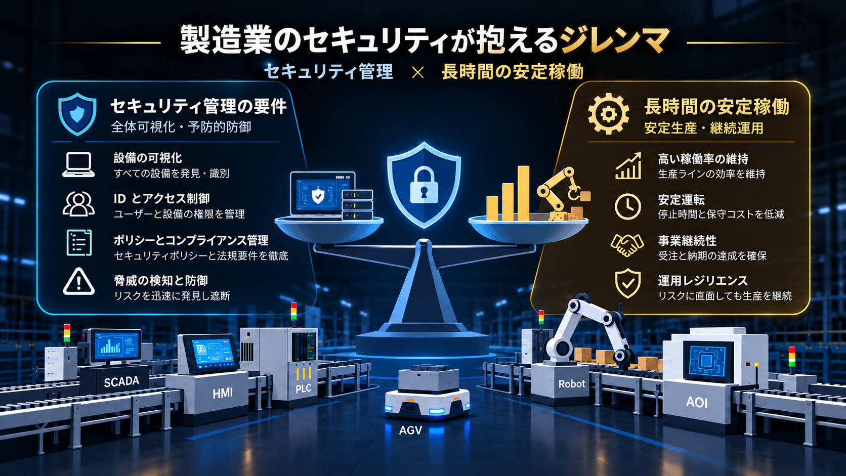 製造業におけるセキュリティのジレンマ：セキュリティ管理の要件と生産の継続